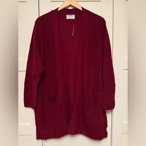 NWT Old Navy Women's Open-Front Cardigan Sweater - Deep Burgundy, XL